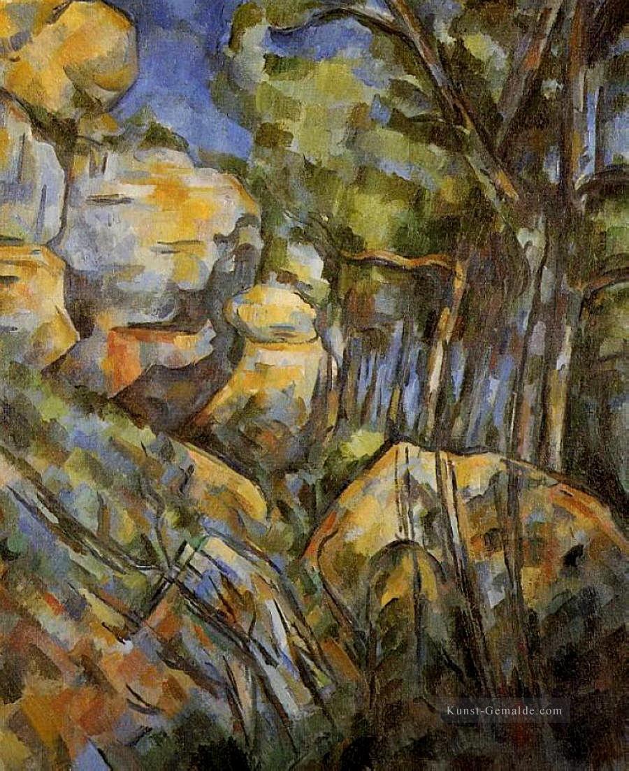 Felsen nahe den Höhlen unter dem Chateau Noir Paul Cezanne Ölgemälde